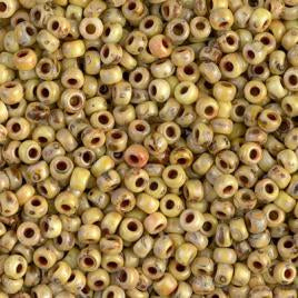 8/0 Miyuki Seed Beads - 25g Bag – Picasso Canary Yellow - Colour 4512