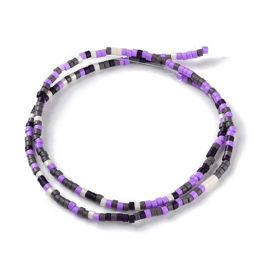 2x5x2mm FGB Cylinder Bead Mixed 15 Inch Strand - Approx 220 Beads - Transylvania
