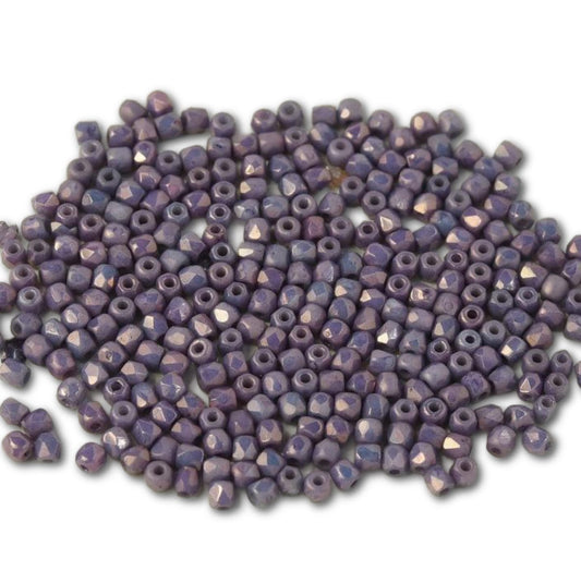 2mm True2 Firepolish Beads - Pack of 100 - Chalk White Lila Vega Luster