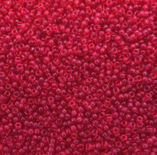 8/0 Miyuki Seed Beads - 25g Bag – Transparent Fuchsia - Colour 1406
