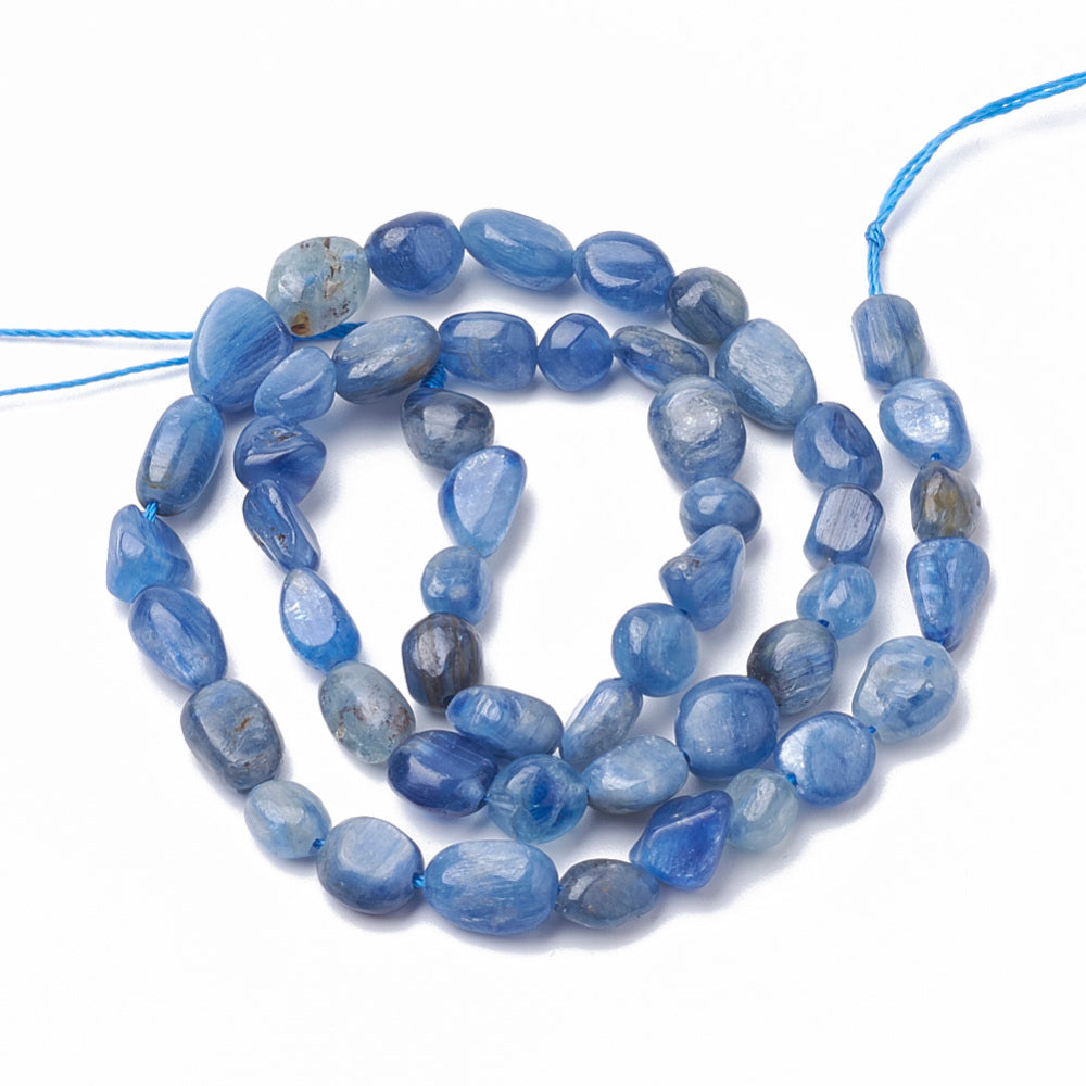 6x10mm Natural Kyanite Nugget Gemstone Strand - Approx 37 Beads