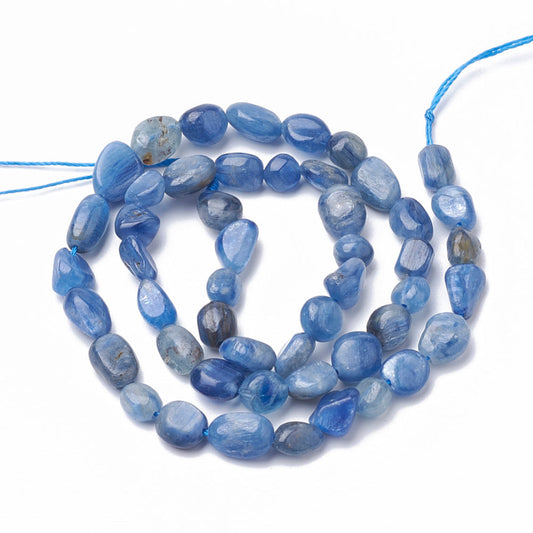 6x10mm Natural Kyanite Nugget Gemstone Strand - Approx 37 Beads