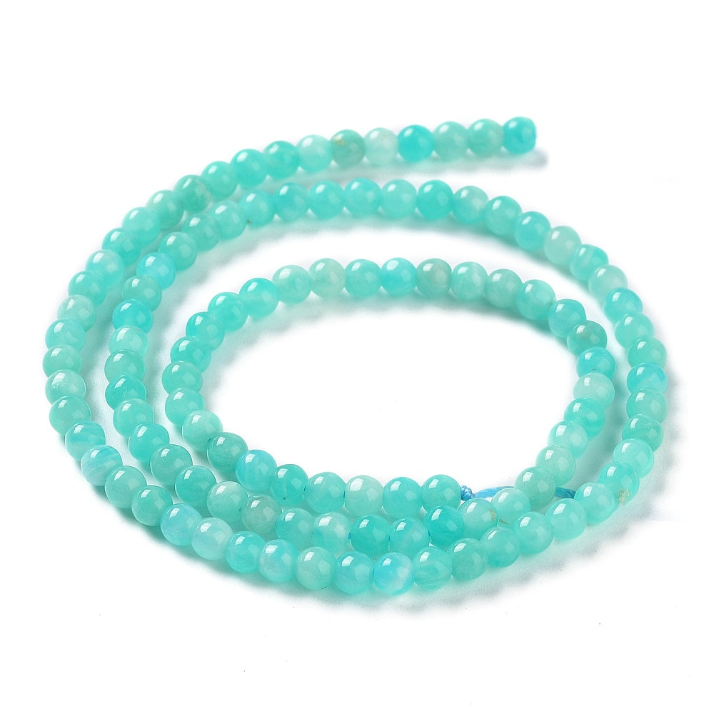 4mm Amazonite Round Bead Strand - Approx 95 Beads