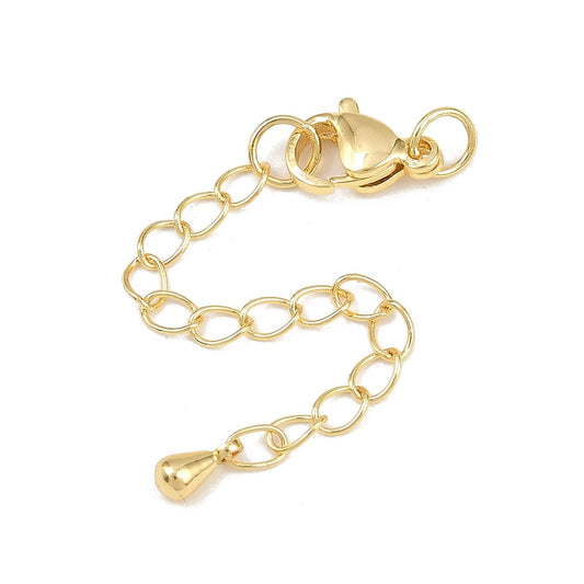 18k Gold Plated Extension Chain with Lobster Clasp