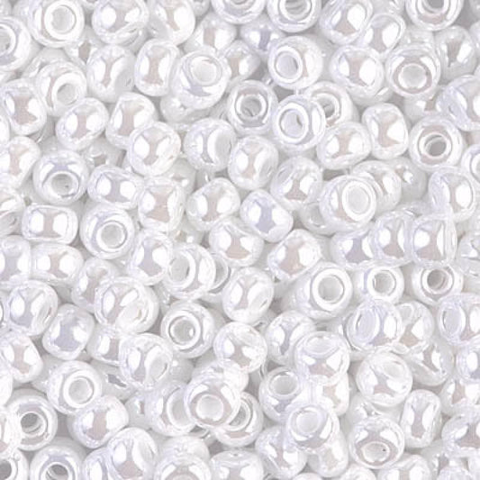 6/0 Miyuki Seed Beads - 25g Bag – White Ceylon - Colour 528