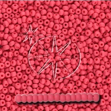 Preciosa 8/0 Seed Beads - PermaLux - 20g Pack - Matte - Magenta Rose
