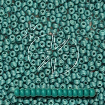 Preciosa 11/0 Seed Beads - PermaLux - 20g Pack - Mother of Pearl - Teal Green