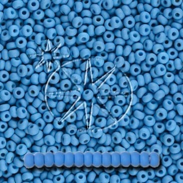 Preciosa 11/0 Seed Beads - PermaLux - 20g Pack - Matte - Azure Blue