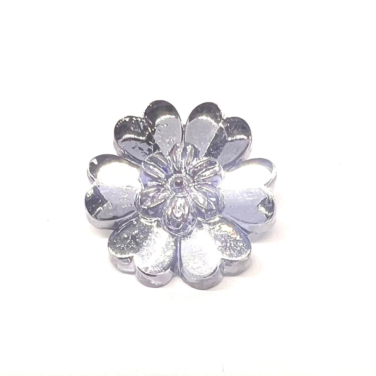 Vintage Czech Glass Daisy Button 22mm