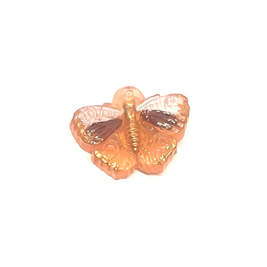 Vintage Czech Glass Angerona Moth Button 20x15mm