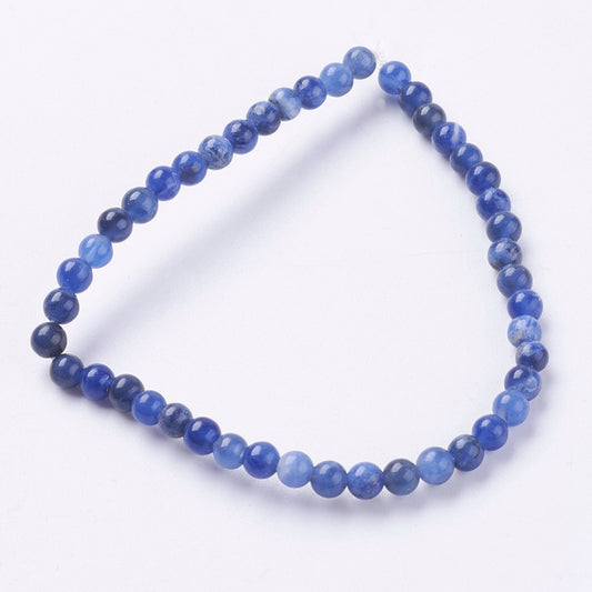 4mm Natural Sodalite Round Bead Strand.