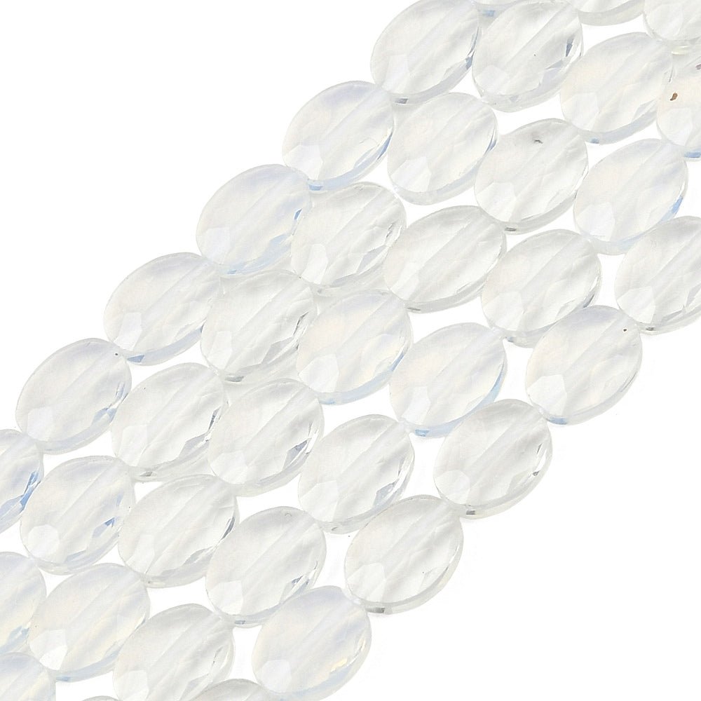 8x6mm Opalite Oval Faceted Bead Strand – Approx 45 Beads
