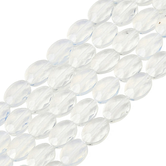8x6mm Opalite Oval Faceted Bead Strand – Approx 45 Beads