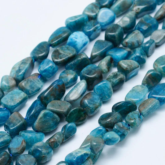 Natural Apatite Beads Strands, Tumbled Stone
