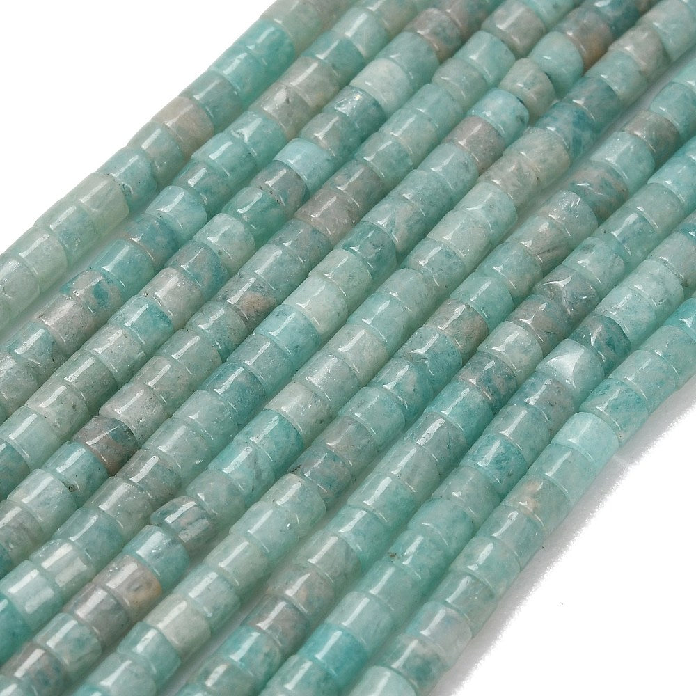Natural Amazonite Beads Strands, Disc, Heishi Beads
