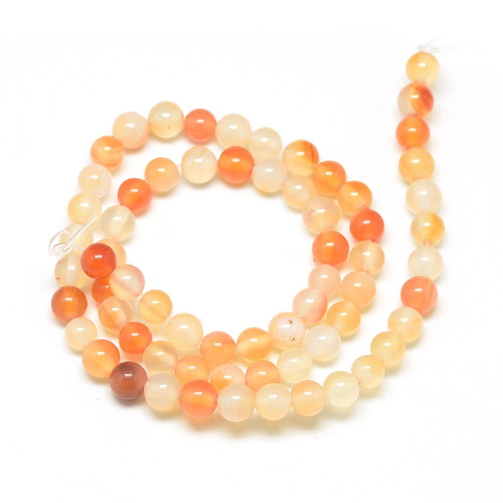 Natural Carnelian Beads Strands, Round, 4~4.5mm