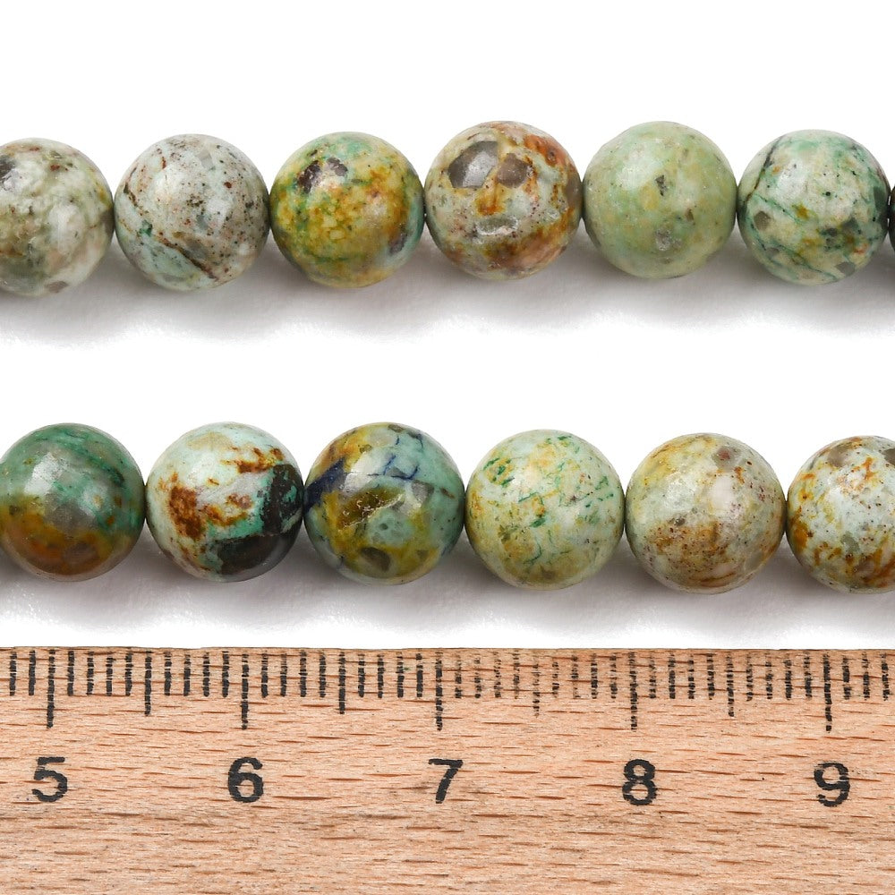 Natural Peruvian Turquoise(Jasper) Beads Strands, Smooth Round