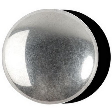 Czech Glass Cabochon 25mm – Jet Silver