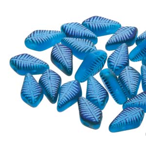 Kite Bead 9x5mm – 10g – Indigo Laser Matte Feather