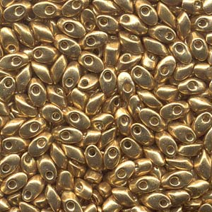 Miyuki Long Magatama 4x7mm - 5g Bag - Duracoat Galvanised Gold
