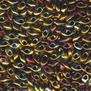Miyuki Long Magatama 4x7mm 8.5g – Metallic Iris Gold