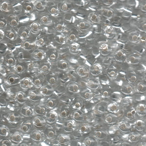 Miyuki 4mm Magatama 24g - Silver Lined Crystal