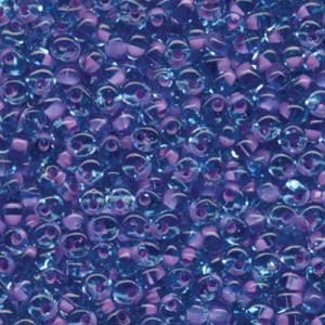 Miyuki 4mm Magatama 24g - Lavender Lined Aqua