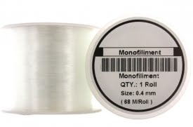 Mono Filament Beading Thread - 0.4mm 50 meter roll (Illusion Cord)