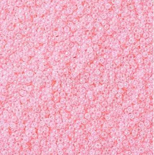 11/0 Miyuki Seed Beads - 25g Bag – Ceylon Soft Baby Pink – Colour 518