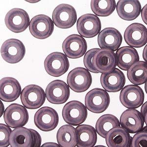 O Beads 3.8x1mm – 5g Bag – Chalk White Lilac Vega Lustre