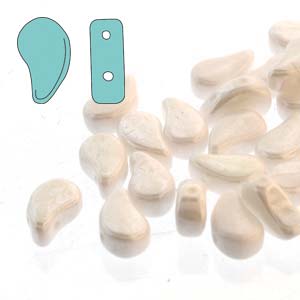 Paisley Duo Beads 8x5mm – 10g – Chalk Beige Luster