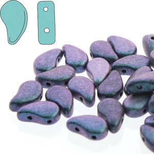Paisley Duo Beads 8x5mm – 8g – Polychrome Blueberry