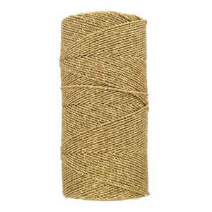 Brazilian Linhasita Waxed Cord 1mm – 144 Meter Spool – Metallic Gold