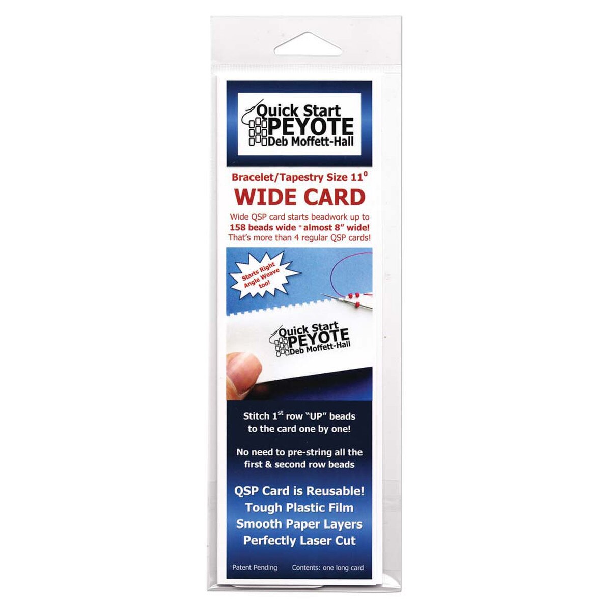Quick Stitch Peyote - Bracelet Card – Size 11 Delica – 1 Per Pack (Reusable)