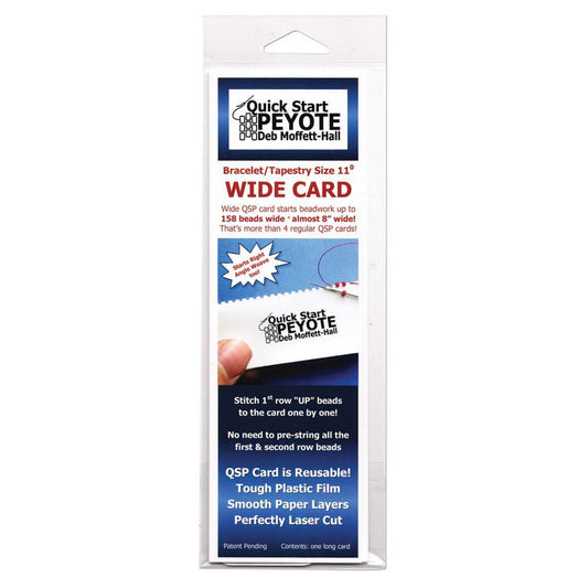 Quick Stitch Peyote - Bracelet Card – Size 11 Delica – 1 Per Pack (Reusable)