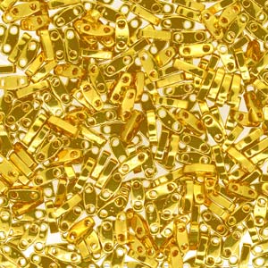 Miyuki Quarter Tila Beads - 5g Bag - 24k Gold Plated - QTL0191
