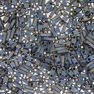 Miyuki Quarter Tila Beads - 5g Bag - Matte Metallic Silver Grey - QTL2002