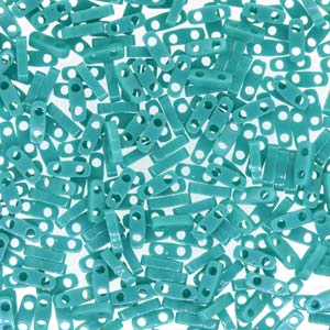 Miyuki Quarter Tila Beads - 5g Bag - Opaque Turquoise Green - QTL0412