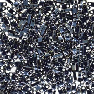 Miyuki Quarter Tila Beads - 5g Bag - Metallic Lt Gunmetal - QTL0464