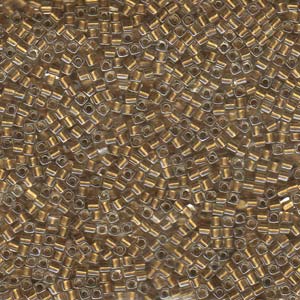Miyuki 1.8mm Cube Beads - 5g Bag - Sparkle Metallic Gold Lined Crystal