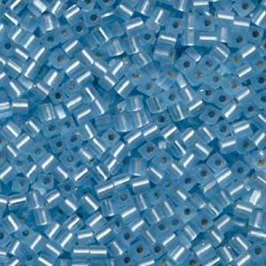 Miyuki Cubes 3mm - 5g Bag – Matte Silver Lined Aqua