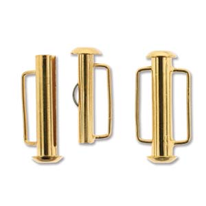 Gold Plated Slide Bar Clasp 21.5mm