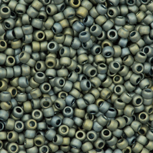 11/0 Toho Seed Beads - 10g Bag – Higher Metallic Frosted Blue Haze - Colour 512F