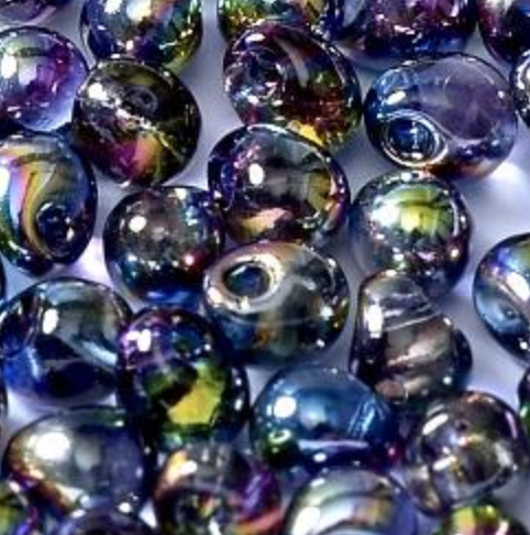 Miyuki Drops 3.4mm - 10g Bag - Crystal Magic Blue