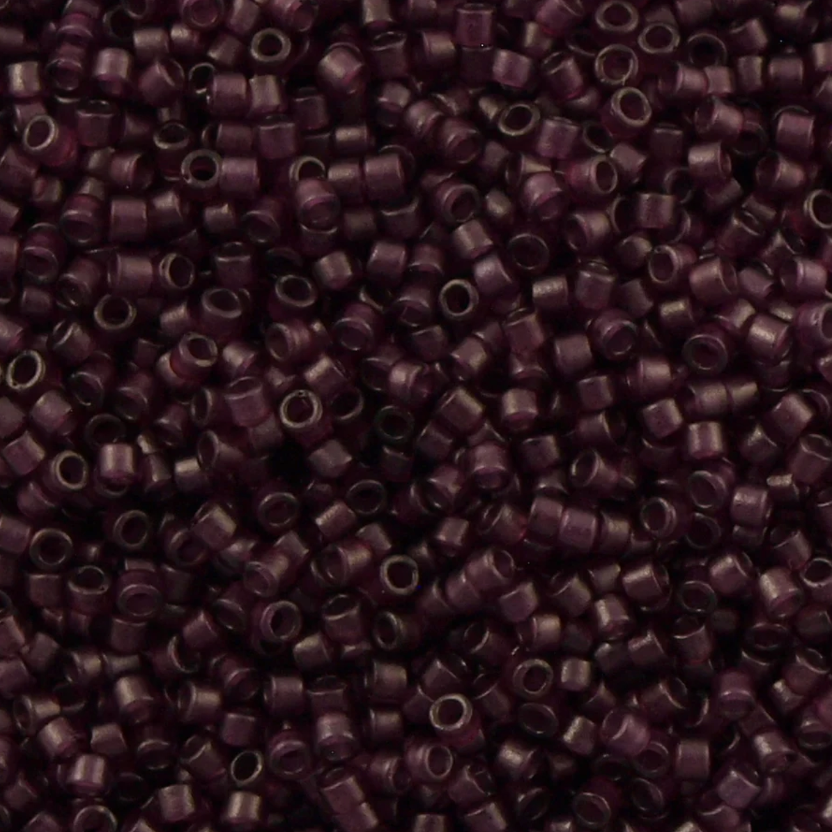 11/0 – Miyuki Delica - 5g Bag - Dyed Semi Frosted Transparent Dark Smoky Amethyst – DB0784