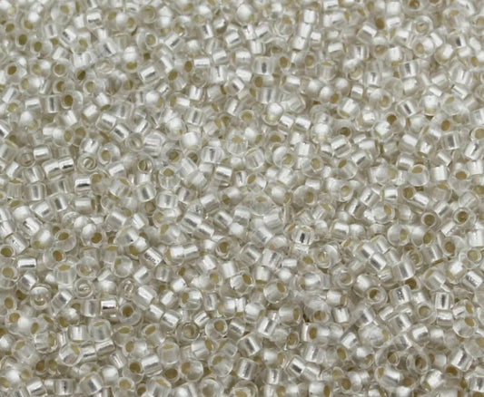 Toho Size 15 Seed Beads 5g - Silver Lined Crystal