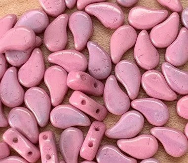 Paisley Duo Beads 8x5mm – 10g Chalk Lilac Luster