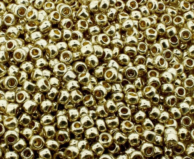 8/0 Toho Seed Beads 10g - PF Gal Aluminum 558