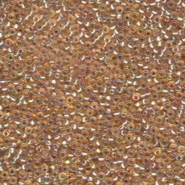 11/0 Miyuki Seed Beads - Silver Lined Gold AB - Colour 1003 - 250g Wholesale Bag