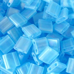 Miyuki Tila Beads - 5g Bag – Matte Transparent Light Blue AB - TL0148FR
